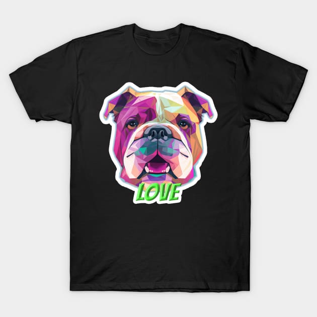 I Love Bulldogs | Cute Bull Dog T-Shirt by nonbeenarydesigns